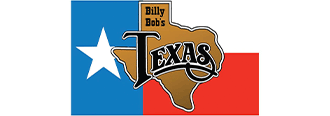 billy bobs texas logo. texas flag with the shape of texas in gold